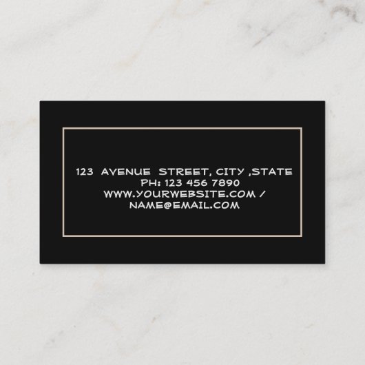 エステッモダント実在ブローカーハウスルーフブラック 名刺 (裏面)