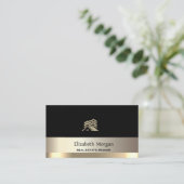 エステッモダント実在ブローカー金ゴールドグリッターハウスルーフ 名刺 (スタンド正面)