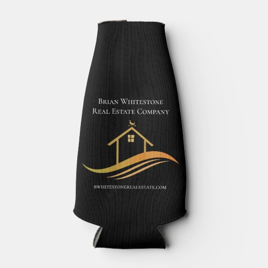 エステッ実在トシックブラック金ゴールドハウスカスタムマーケティング ボトルクーラー (正面)