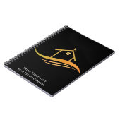 エステッ実在トシックブラック金ゴールドハウスカスタム不動産仲介業者 ノートブック (左側)