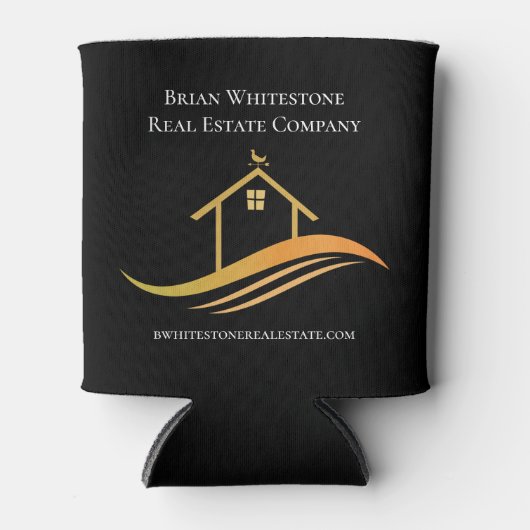 エステッ実在トシックブラック金ゴールドハウスカスタム不動産仲介業者 缶クーラー (正面)