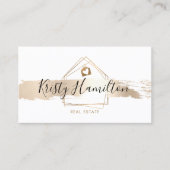 エステッ実在トプロフェッショナルハウス不動産仲介業者金ゴールド 名刺 (正面)