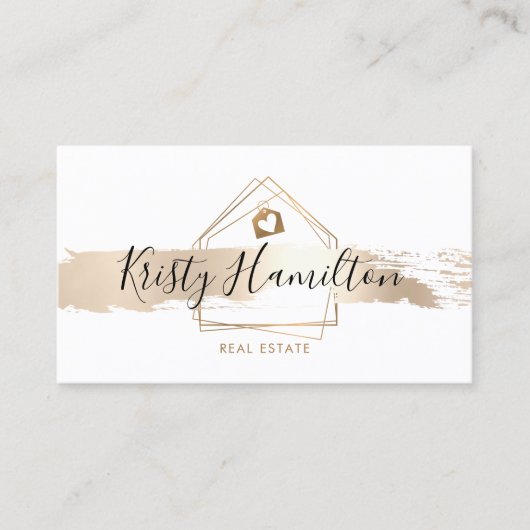 エステッ実在トプロフェッショナルハウス不動産仲介業者金ゴールド 名刺 (正面)