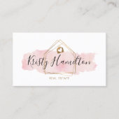 エステッ実在トプロフェッショナルハウス不動産仲介業者金ゴールド 名刺 (正面)