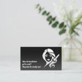 💅エステティシャンおもしろいメイクアップ美容師 名刺 (スタンド正面)