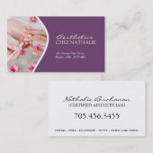 エステティシャンおよびネイリストの名刺 名刺 (正面/裏面)