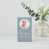 エステティシャンとスキンケアの専門家 名刺 (スタンド正面)