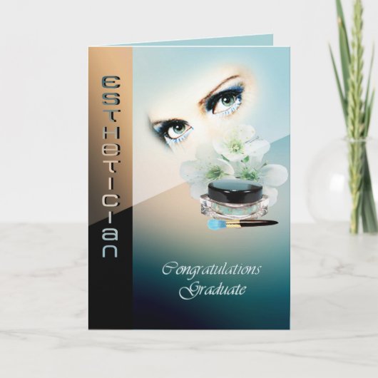 エステティシャンのための卒業カード カード (正面)