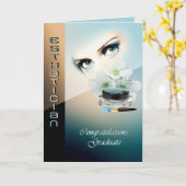 エステティシャンのための卒業カード カード (黄色い花)