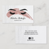 エステティシャンのメーキャップアーティストは美容院を打ちます 名刺 (正面/裏面)