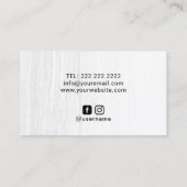 エステティシャンのメーキャップアーティストは美容院を打ちます 名刺 (裏面)