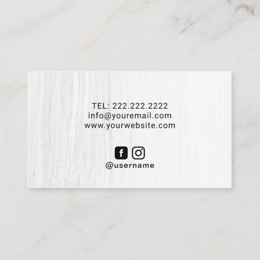 エステティシャンのメーキャップアーティストは美容院を打ちます 名刺 (裏面)