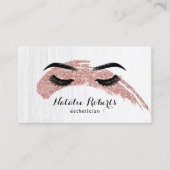 エステティシャンのメーキャップアーティストは美容院を打ちます 名刺 (正面)