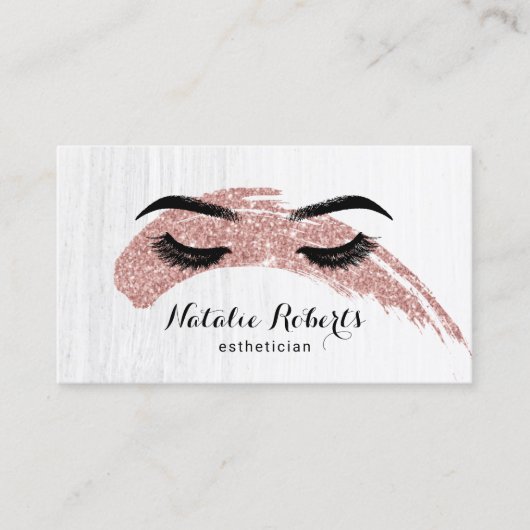 エステティシャンのメーキャップアーティストは美容院を打ちます 名刺 (正面)