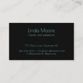 エステティシャンの光 名刺 (裏面)