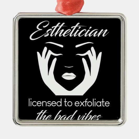 エステティシャンの剥離許可 メタルオーナメント (正面)