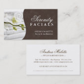 エステティシャンの名刺 予約カード (正面/裏面)