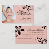 エステティシャンの名刺 予約カード (正面/裏面)