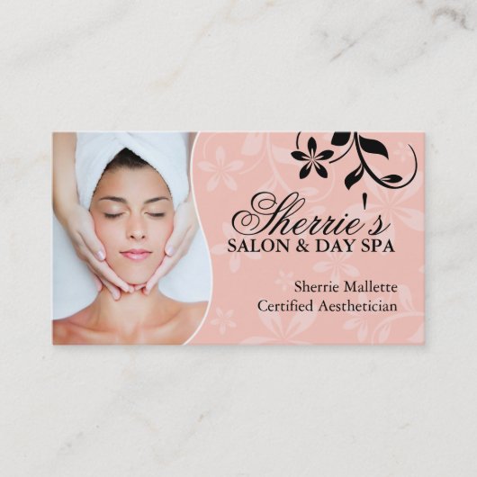 エステティシャンの名刺 予約カード (正面)