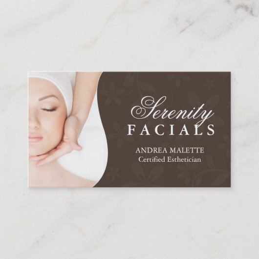 エステティシャンの名刺 予約カード (正面)