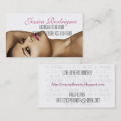 エステティシャンの美しいのスキンケアの名刺 名刺 (正面/裏面)