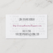 エステティシャンの美しいのスキンケアの名刺 名刺 (裏面)