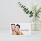 エステティシャンの美しいのSkincareの名刺 名刺 (スタンド正面)