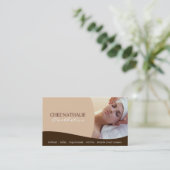 エステティシャンの~の名刺 名刺 (スタンド正面)