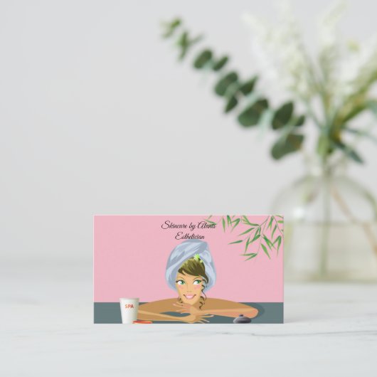 エステティシャンまたは何でものために関連していました 名刺 (スタンド正面)