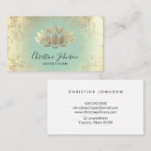 エステティシャンアクア及びフェイク金ゴールド箔 名刺 (正面/裏面)