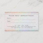 エステティシャンアポイントメントカード 予約カード (裏面)