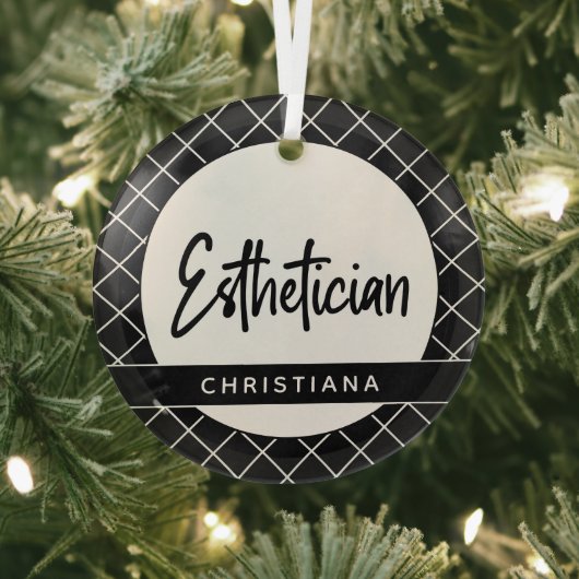 エステティシャンエレガントボティシパーソナライズされたア ガラスオーナメント (インサイチュ)