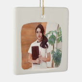 エステティシャンギフト絵を描-  セラミックオーナメント (右)