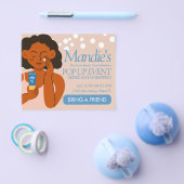 エステティシャンサロンアップポップ・アートのイベントブルー チラシ (シングル)