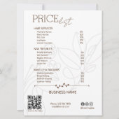 エステティシャンサービス価格一覧ボヘミアンスキャンミー カード (正面)