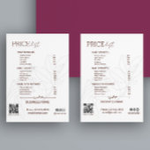 エステティシャンサービス価格一覧ボヘミアンスキャンミー チラシ