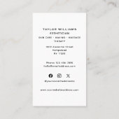 エステティシャンスキンカーズハンズスターズおもしろいソーシャルメディア 名刺 (裏面)