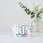 エステティシャンスキンケアサロンホログラフィックグリッター コーリングカード (スタンド正面)