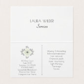 エステティシャンスキンケアフローラロゴ 名刺 (内部フラット)