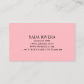 エステティシャンスキンケア専門業者名刺 名刺 (裏面)