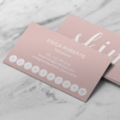 エステティシャンスキンケア赤面ピンクタイポグラフィスパ ロイヤリティカード