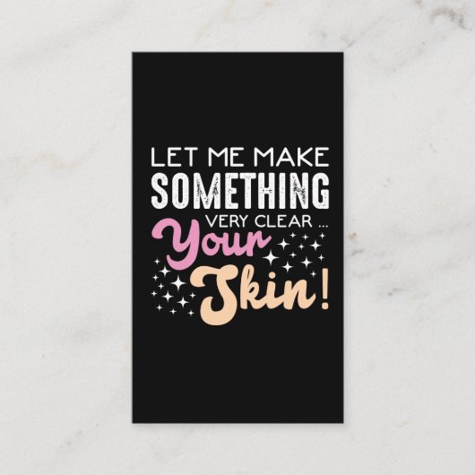 エステティシャンスキン気にメークアップアーティスト美容師 名刺 (正面)