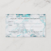 エステティシャンティール(緑がかった色)マーブル 予約カード (裏面)