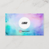 エステティシャンテンプレートのロゴ 名刺 (裏面)