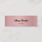 エステティシャンバラ金ゴールドスクリプト書 スキニー名刺 (正面)