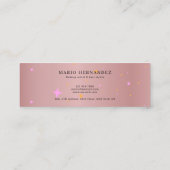 エステティシャンバラ金ゴールドスクリプト書 スキニー名刺 (裏面)