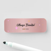 エステティシャンバラ金ゴールドスクリプト書 名札 (インサイチュ)