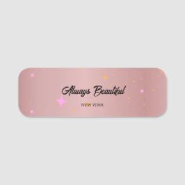 エステティシャンバラ金ゴールドスクリプト書 名札