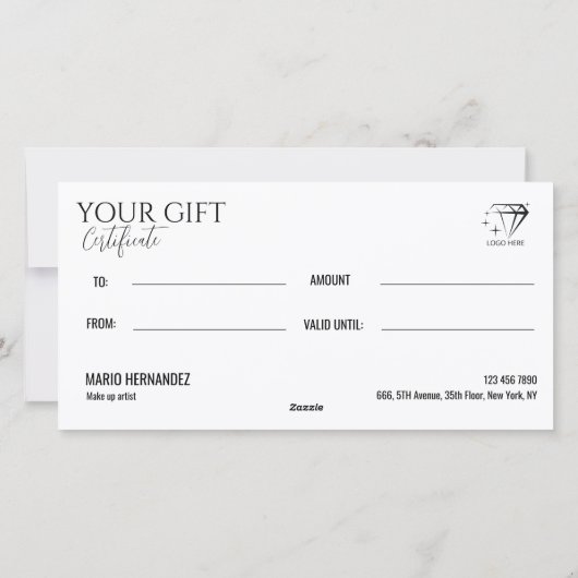 エステティシャンバラ金ゴールド証明書ギフトカード シーズンカード (裏面)