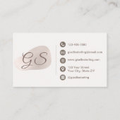 エステティシャンバラ金箔赤面抽象芸術美しい 名刺 (裏面)